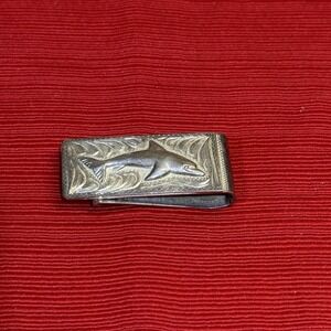 Vintage Sterling Silver Money Clip – Dolphin - Alpaca Mexico–36 Gram